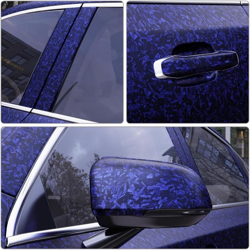 60" x 12" Car Body Vinyl Film Wrap Sticker With Tool Set, 5FT x 1FT Car Wrap Vinyl Roll with Air Release - Air Bubble Free (7D Matte Carbon Fibre)