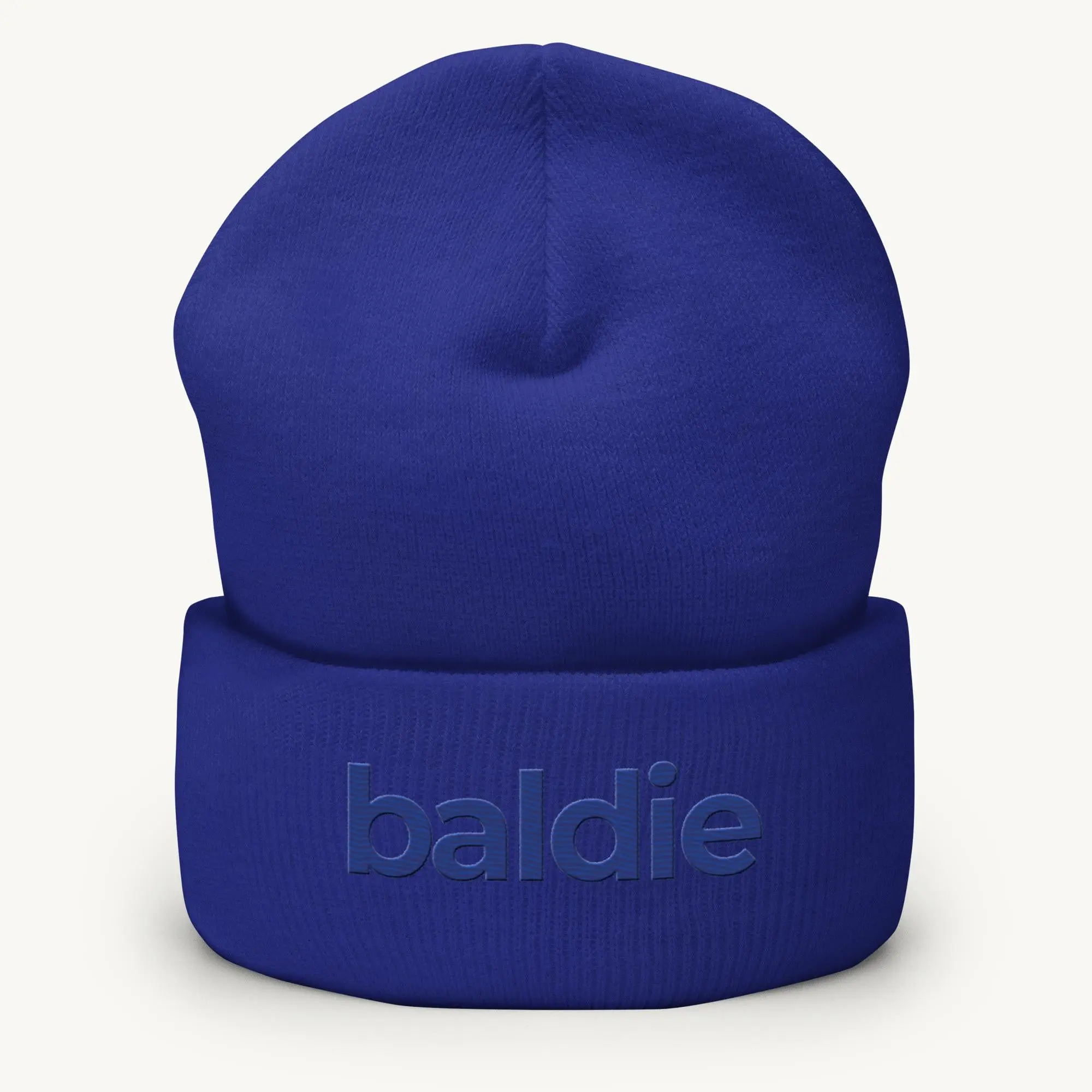 Royal Baldie Embroidered Beanie