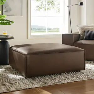 Restore Vegan Leather Modular Ottoman in Espresso
