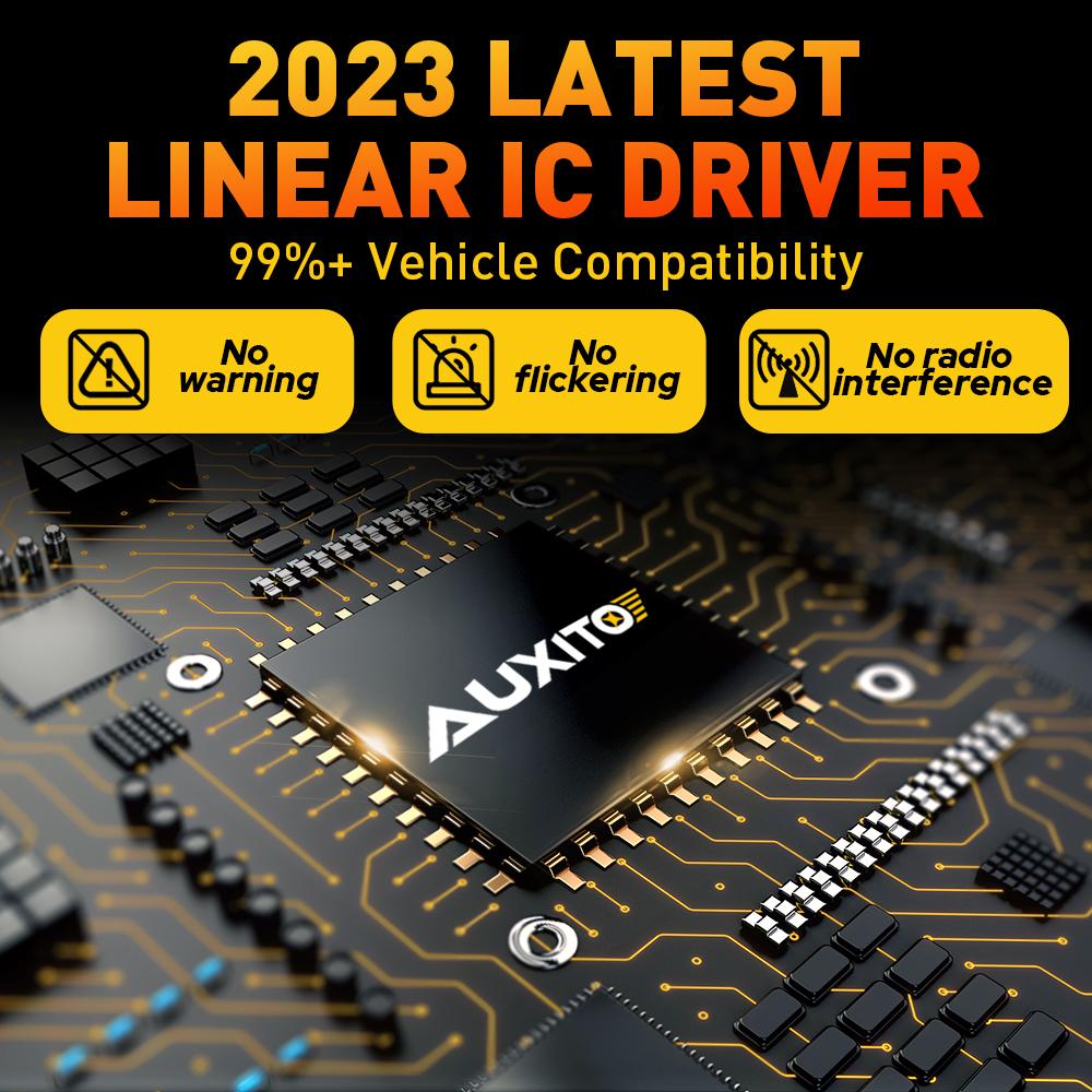 AUXITO H7 LED Headlight Bulb 18000LM 600% Brighter, H7 Headlight Bulb,6500K Cool White, 1:1 Size No Adapter Required, Pack of 2 AUXITO H7 LED Headlight Bulb 18000LM 600% Brighter, H7 Headlight Bulb,6500K Cool White, 1:1 Size No Adapter Required, Pack of 2