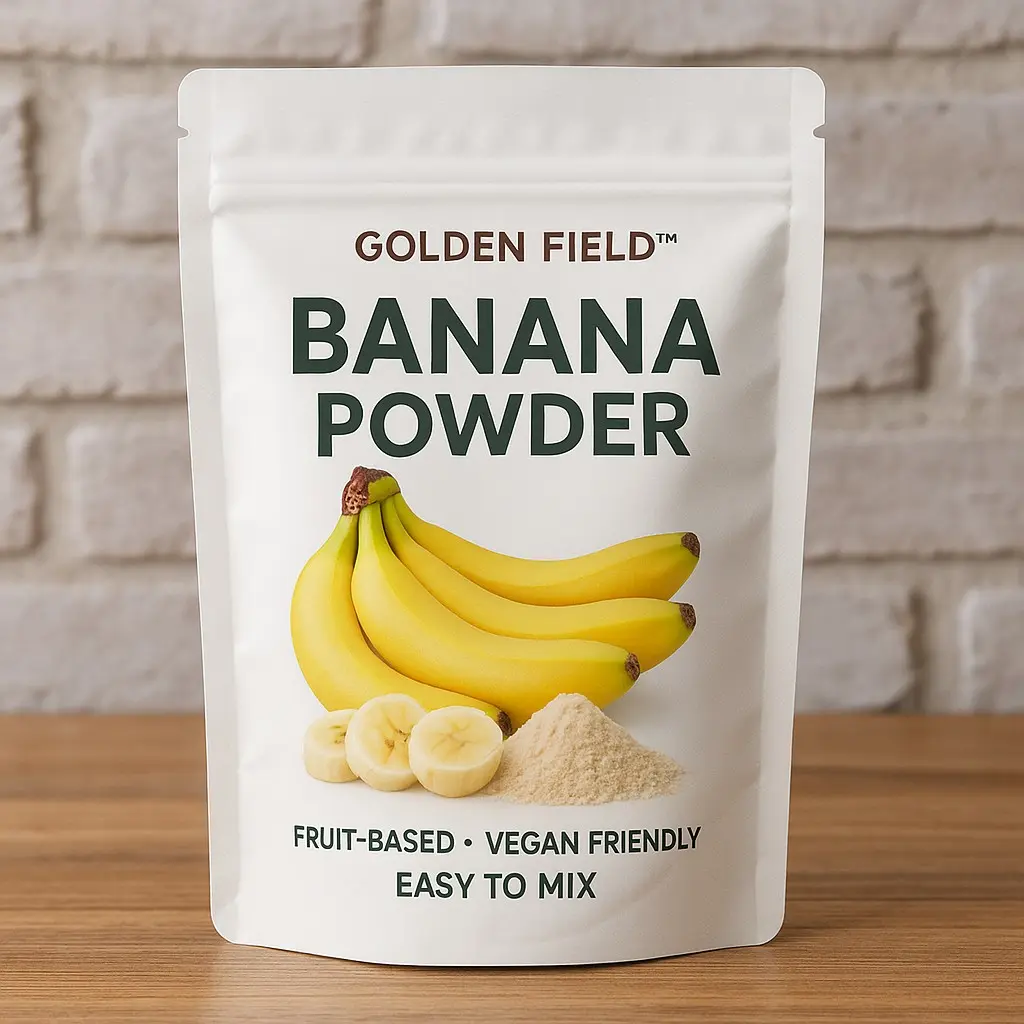 Golden Field Banana Powder Fruit-Based Vegan Friendly Easy to Mix Natural Flavor Golden Field Banana Powder Fruit-Based Vegan Friendly Easy to Mix Natural Flavor