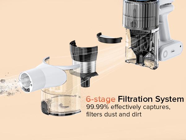 Cordless Vacuum Cleaner - IMOOY Pink/Black&White Vacuum for Home with 80000 RPM High, 8-in-1 Lightweight Stick Vacuum, Rechargeable Battery, Up to 40 Mins Runtime, for Carpet and Hard Floor Pet Hair