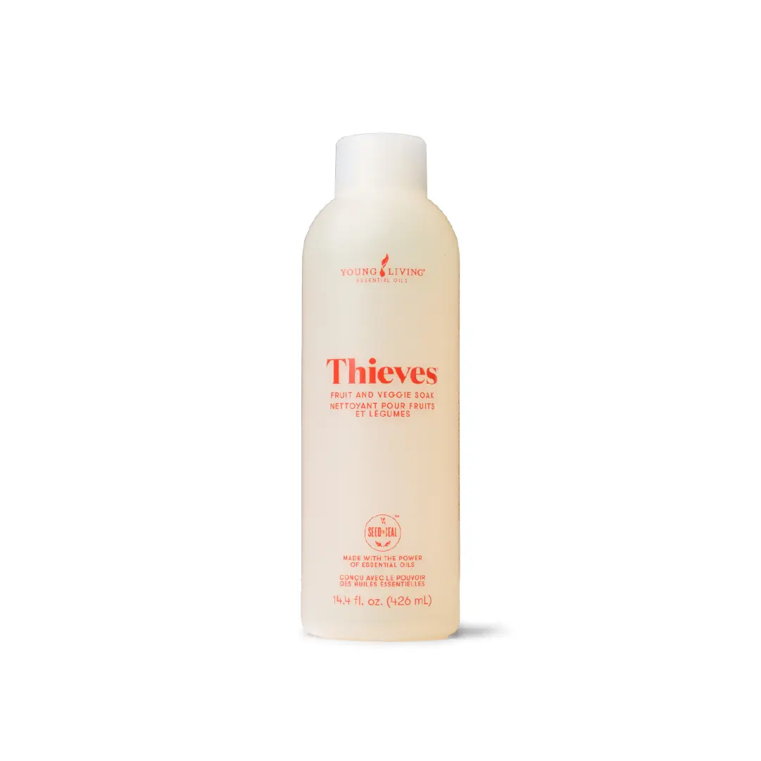 Young Living Thieves Fruit & Veggie Soak Plant-Based Produce Cleaner 7.4 fl oz 226 mL Essential Oils Citric Acid