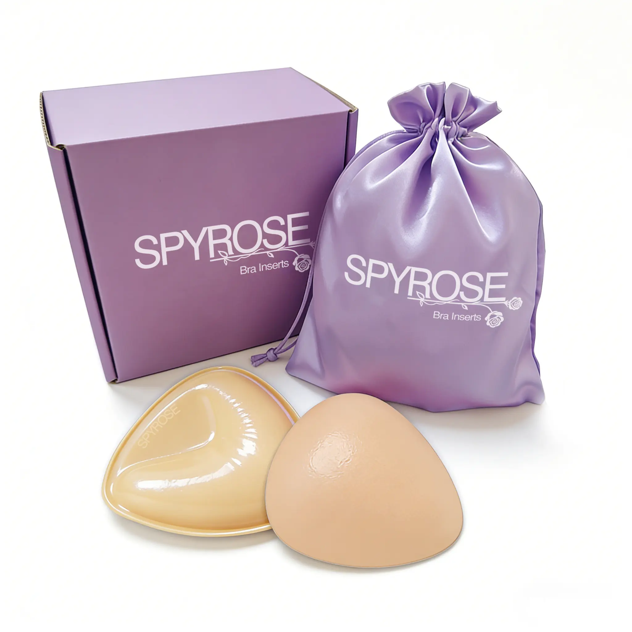 SPYRSE Double Sided Sticky Push Up Bra Inserts - Self-Adhesive Strapless Silicone Bra, Instant Bust Lift, Reusable Adhesive Bra with Padding - Sticky Bra for Dresses Bikinis, seamless support Womenswear Accessory