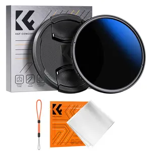 【K&F CONCEPT】  ND2-ND400 Variable ND Camera Lens Filter (1-9 Stops) + Filter Cap + Cleaning Cloth 18 Multi-Layer Coatings Adjustable Neutral Density Ultra Slim Lens Filter (K-Series)