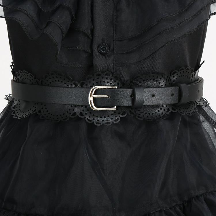 Adams Family Cos Costume Dance Dress Halloween Wednesday Adams Black Dress Cosplay Costume