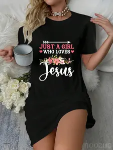 Just a Girl Who Loves Jesus Religious Christian Casual Dress