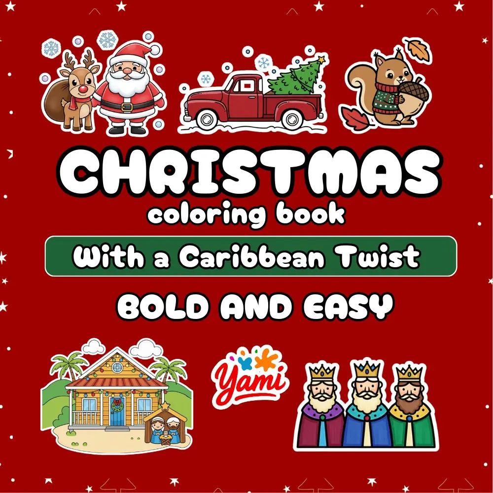 CHRISTMAS COLORING BOOK WITH A CARIBBEAN TWIST