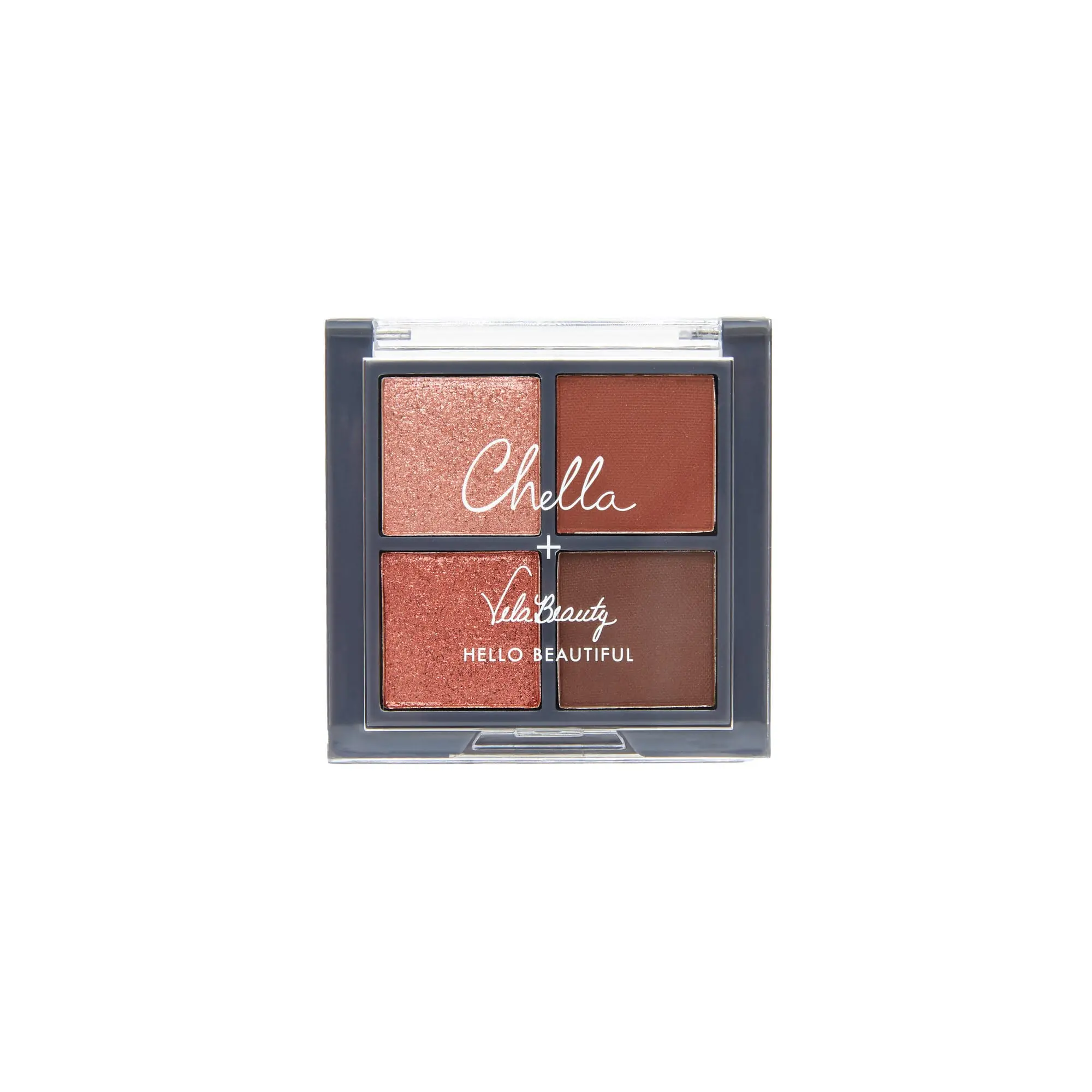 Chella Blushing Rose Eyeshadow Palette, Nourishing Creamy Formula with Coconut Oil & Flower Extract, 4 Matte & Pearl Colors, Compact, Cruelty Free & Sustainable, 3.8g, Smooth, Makeup, Travel Size, Sensitive Skin