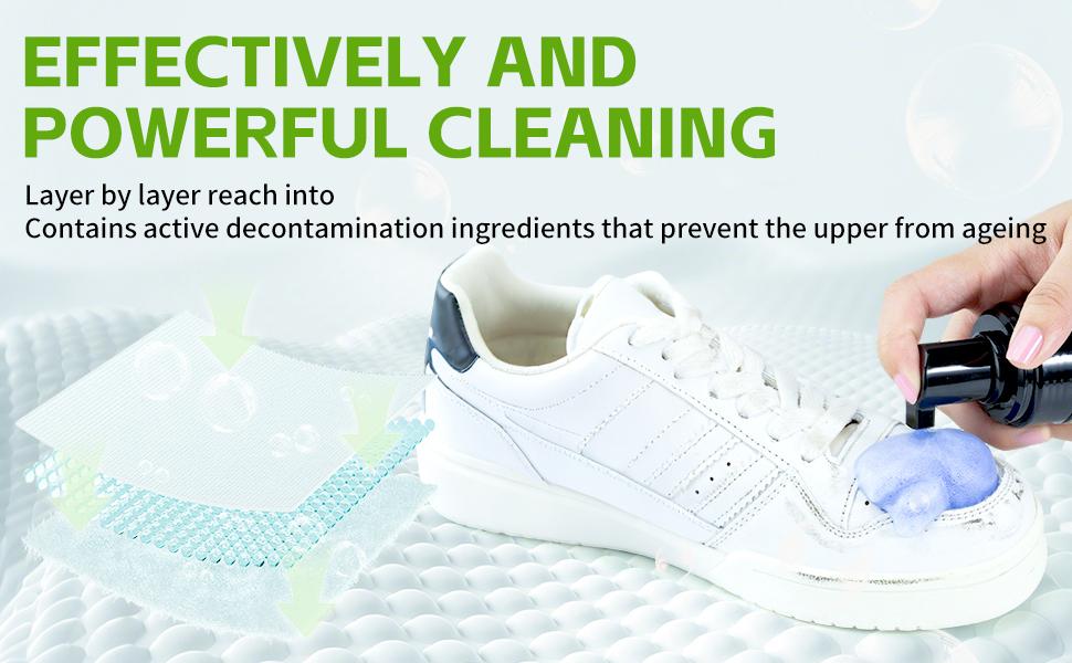 XS-SMILE Sneaker Cleaning Kit, 4-Piece Set — Multi-Surface Compatibility, Easy to Clean, Includes Cleaning Tools, Cleansing Solution That Doesn’t Require Rinsing
