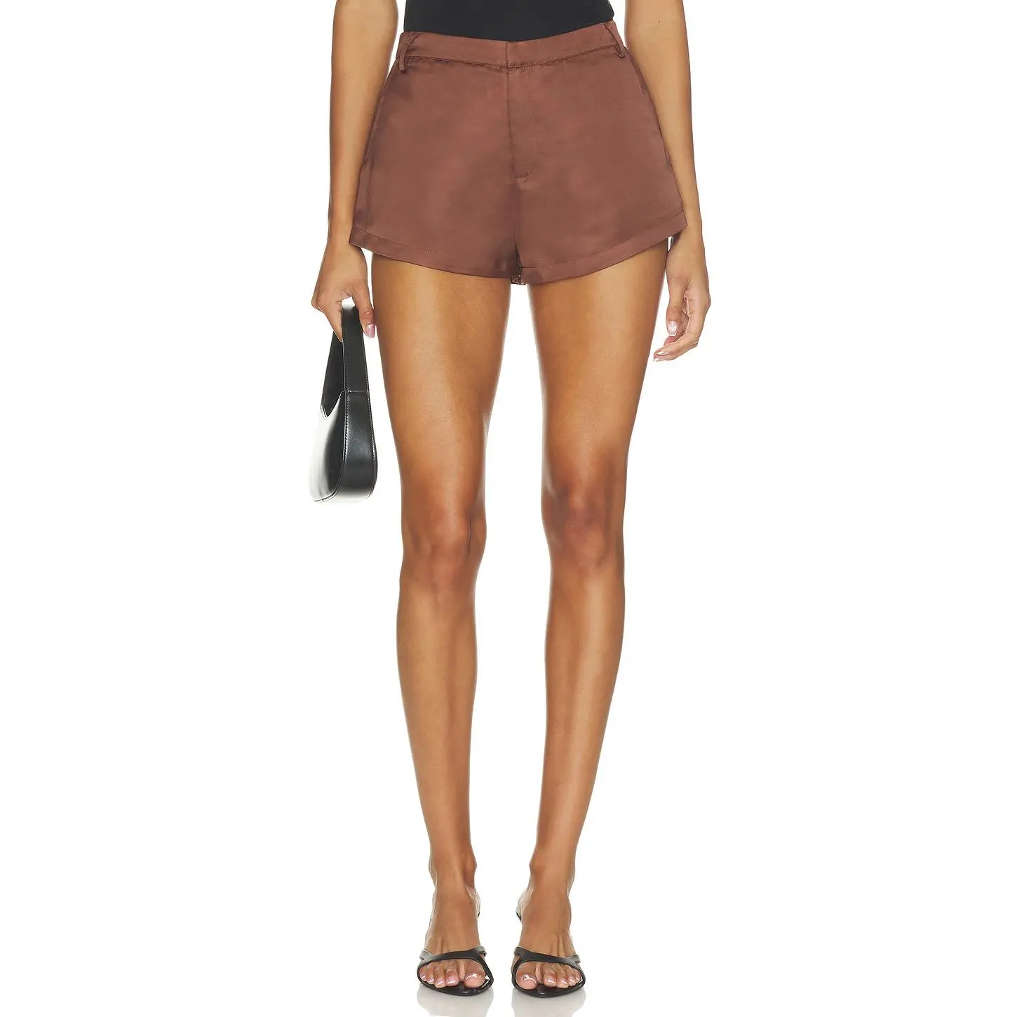 superdown Jacinth Satin Hot Short in Brown