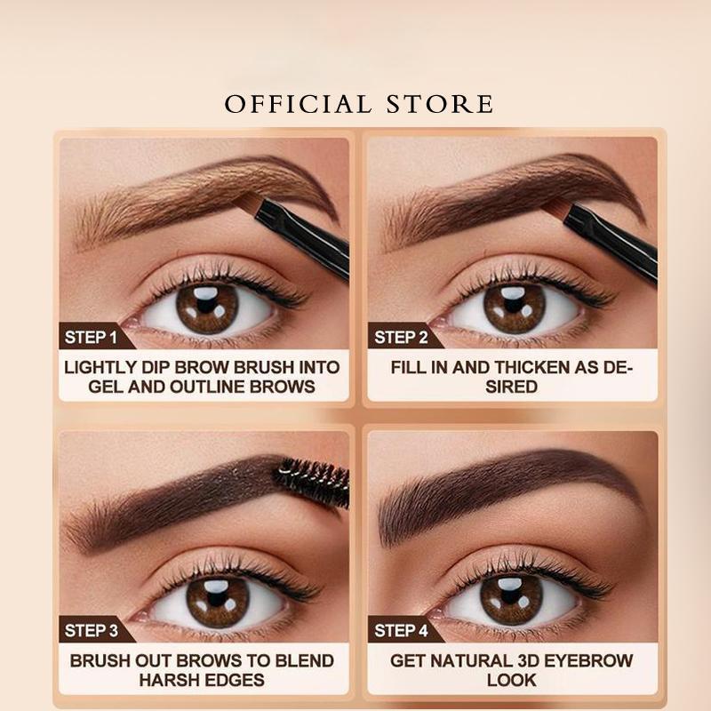 Eyebrow Tint Kit - Long-Lasting, Waterproof Brow Dye Gel Set | Smudge-Proof Brow Color