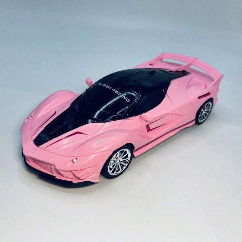 Pink Toy Car, Remote Control Car, Sports Car, Luxury Car Model, Racing Car, Toy Automobile, Children's Holiday Birthday Gift Rechargeable Alloy Cyber-Truck RC Transformable Mini Forklift Dual-Tire Drift High-Speed LED Off-Road All Terrain 2.4GHz Monster