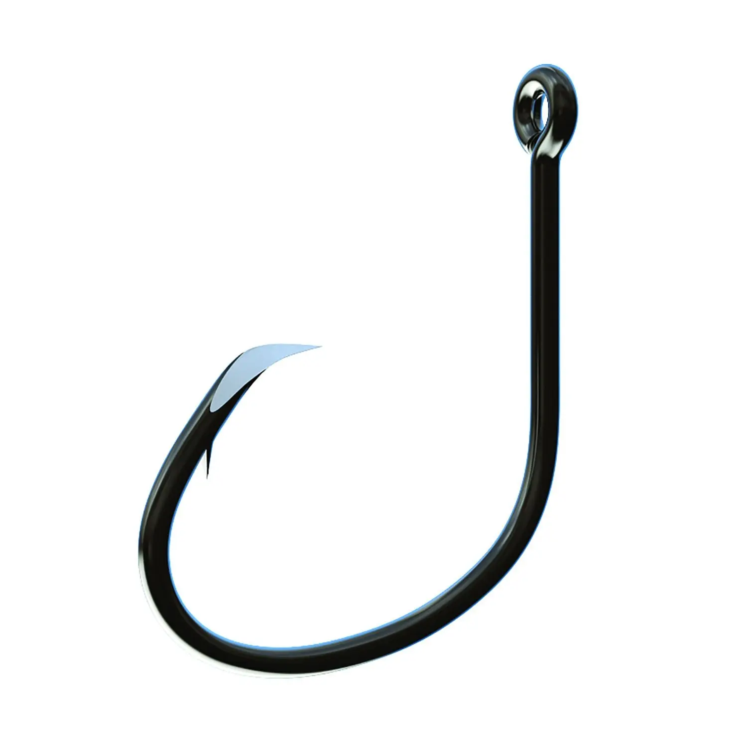 Lancet Circle Fishing Hooks, Heavy Wire Saltwater Fishing Tackle with Forged Regular Shank and Welded Eye, Non-Offset Point, Multi-Size Options, Forged Steel, Wire Thickness