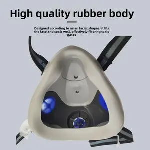 Gas Mask Activated Carbon Filter Reusable Half Face Mask Protection for Painting Decoration Chemical Formaldehyde Welding Pesticide Industrial Dust Durable