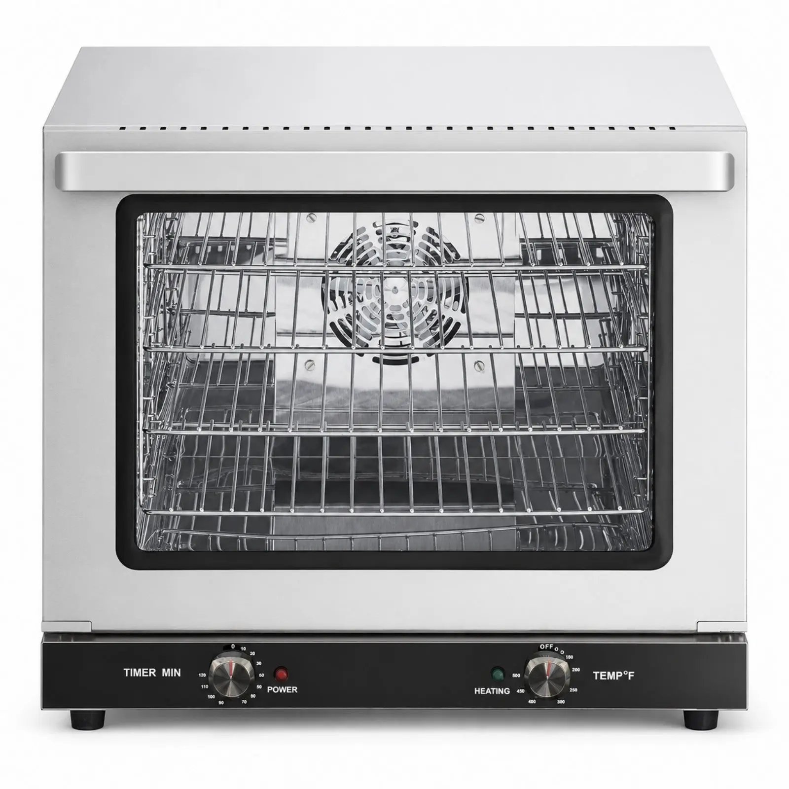 Hakka 66L Commercial Convection Oven for Restaurants & Commercial Users, Bakers - Half-Size 2800W Stainless Steel Countertop Unit, 4-Layer Rack Design, Double Insulated Glass Door, Adjustable Heat Settings (150-500°F), 120-Min Timer, Snack Bars
