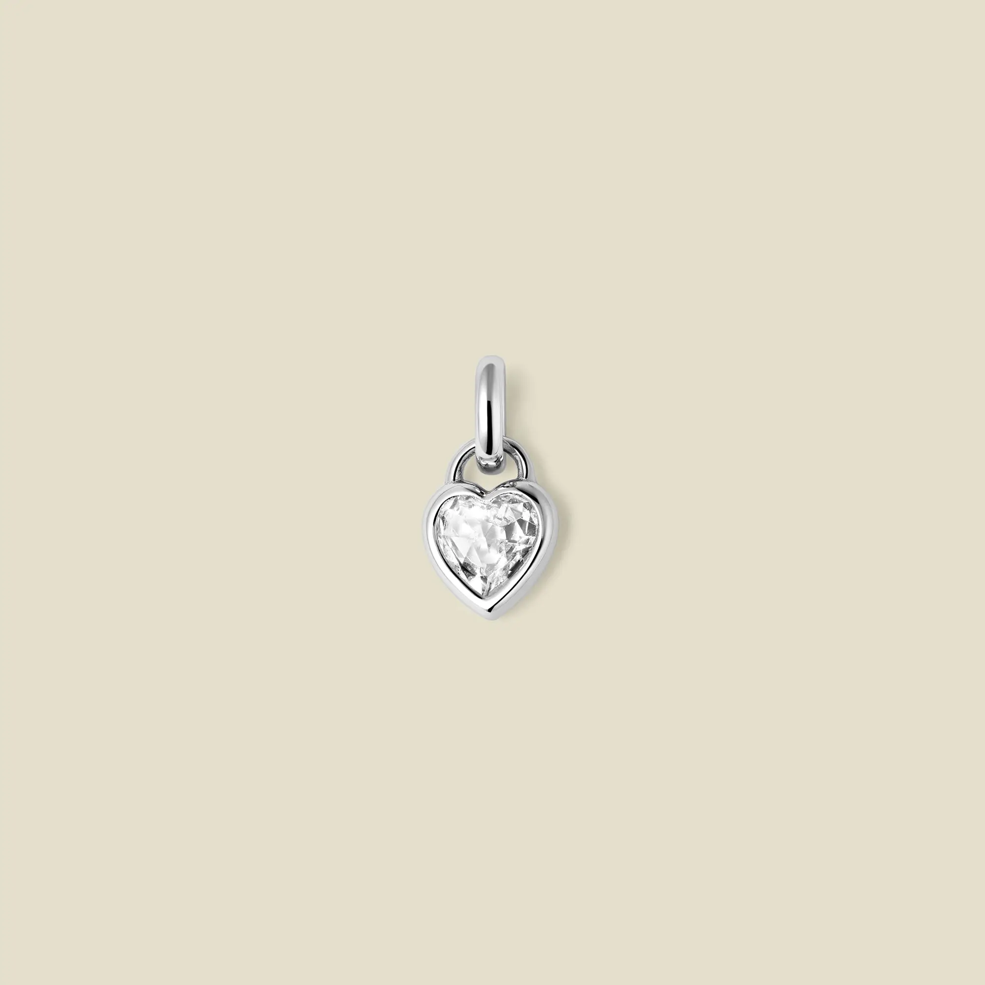 CZ Heart Padlock Charm | Final Sale