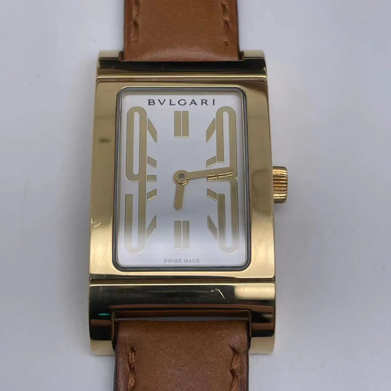 Bvlgari Rettangolo 18K Yellow Gold Quartz Watch 21mm Reference： RT39G/1534