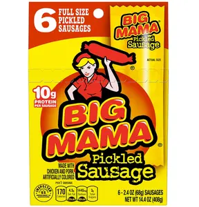 Penrose Big Mama Pickled Sausages, 2.4 Ounce, 6 Pack
