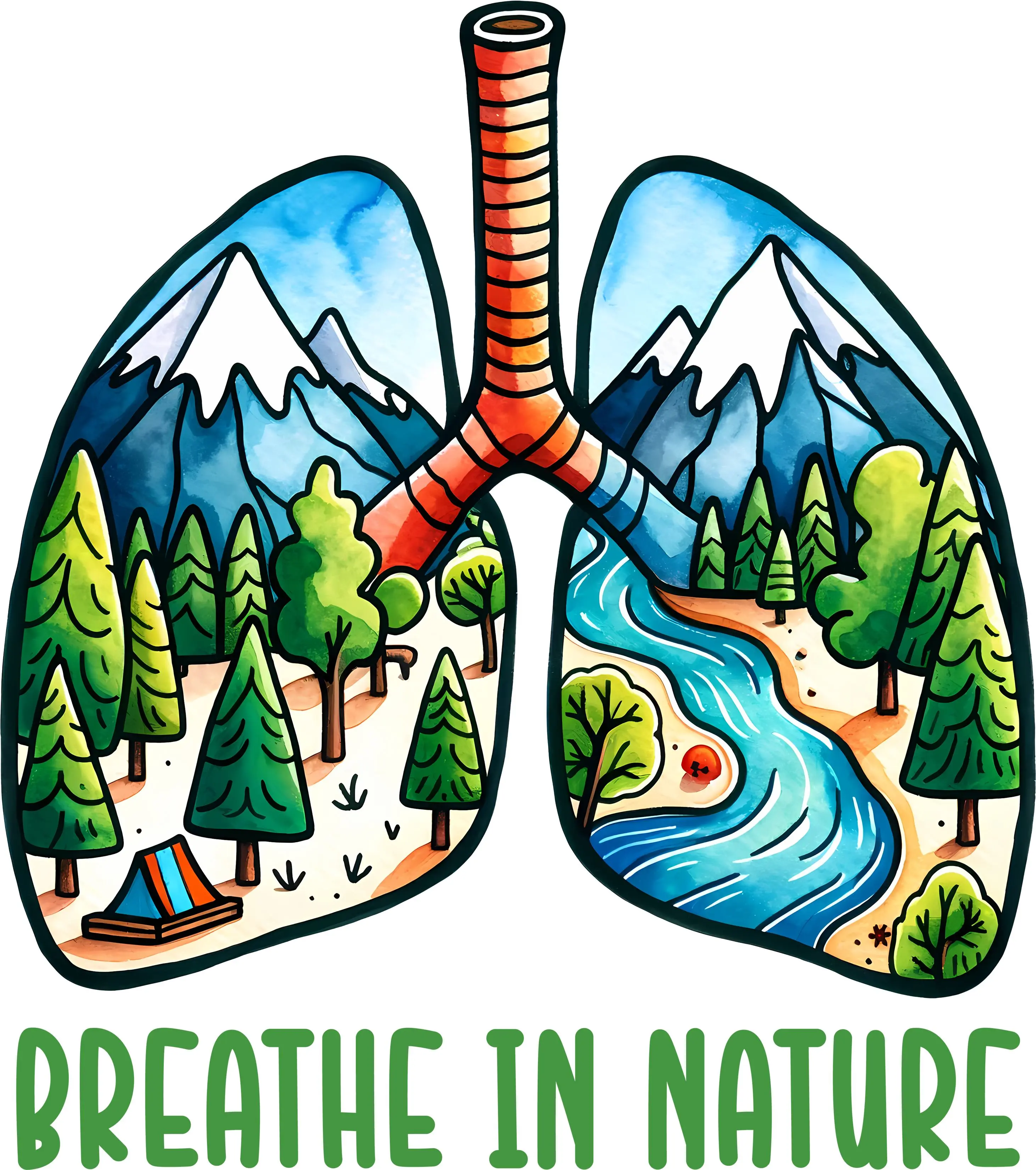 DTF Transfer – HM Breath Nature Multi Sizes