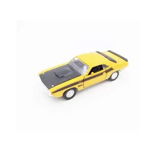 1970 Dodge Challanger T/A Yellow  5" Diecast Model Pullback - Welly - 43663YLW