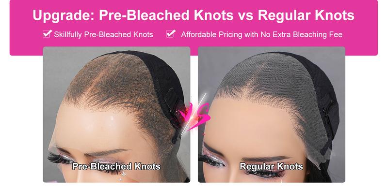 [Clearance Sale] BGMgirl Kinky Straight Pre Bleached Knots 13*4 HD Lace 250% Density Front Wig Pre Plucked Natural Hairline Human Hair Wigs Medium Size Cap TikTokShopBlackFriday