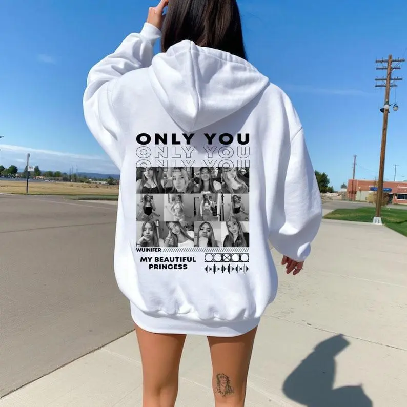 Only You Shirt, Only You Photo Shirt, Girlfriend Collage T-Shirt, Girlfriend Tshirt Only You, Valentines Custom Photo Shirt, Boyfriend Shirt, SKUS07008 Casual Menswear Top Graphic Personalized custom  shirt  women