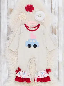 Heart Topped Car Ruffle Romper