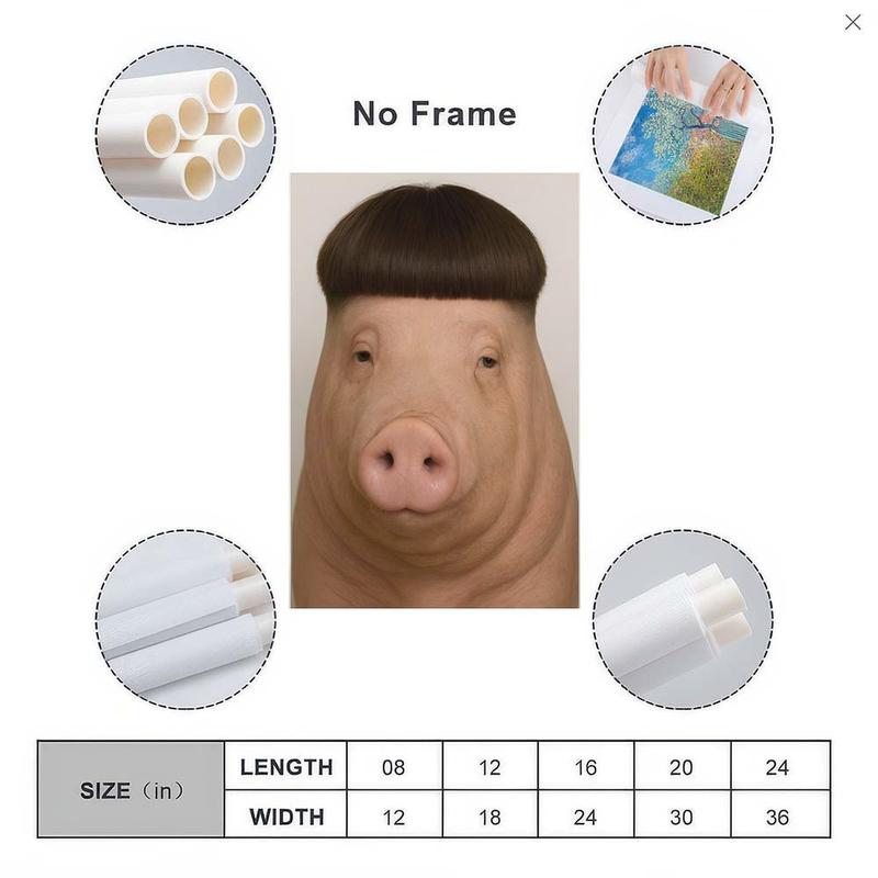 Funny Pig Head Decorative Oil Painting Canvas Wall Poster Art Painting Printing Modern Family Bedroom Decoration Poster Decorated In Modern Style