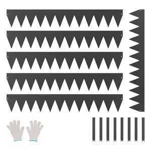 VEVOR Steel Landscape Edging,  , 6 Packs 40 x 6 in Rust-Resistant Metal Landscape Edging, Bendable Garden Edging Border, Heavy Duty Lawn Edging, Easy-to-Install, Flower Bed Yard Pathway Divider Black