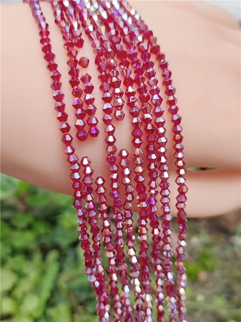 【C004】4mm Crystal glass bicone beads Pointed Beads Diamond faceted Beads DIY Jewelry Bracelet Accessories Loose Beads Beading Making