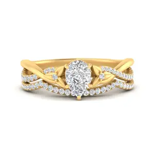 Nature Inspired Twisted Bridal Set