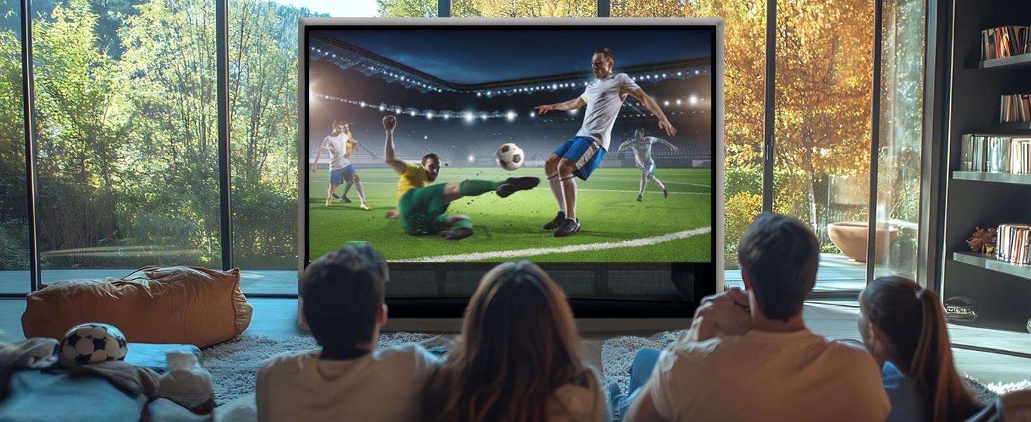 SAYOK 10FEET Inflatable Projector Screen for Outdoor Movies, Pool Parties & Backyard, Waterproof PVC Material, No Need Constant Inflating, Portable Movie Screen for Projector