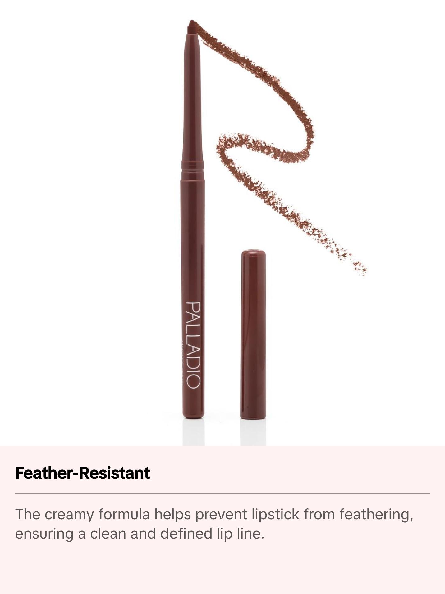 Palladio Retractable Waterproof Lip Liner High Pigmented and Creamy Color Slim Twist Up Smudge Proof Formula with Long Lasting All Day Wear No Sharpener Required Palladio Retractable Waterproof Lip Liner High Pigmented and Creamy Color Slim Twist Up Smudge Proof Formula with Long Lasting All Day Wear No Sharpener Required