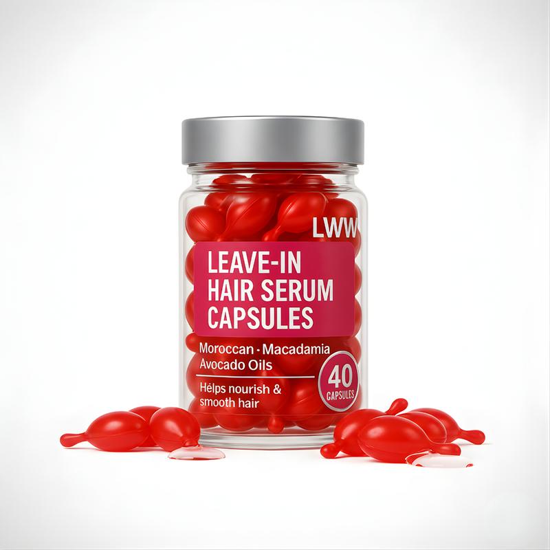 LWW No-Rinse Hair Serum Capsules – Argan Oil, Vitamins A C E & Pro-B5 (40)