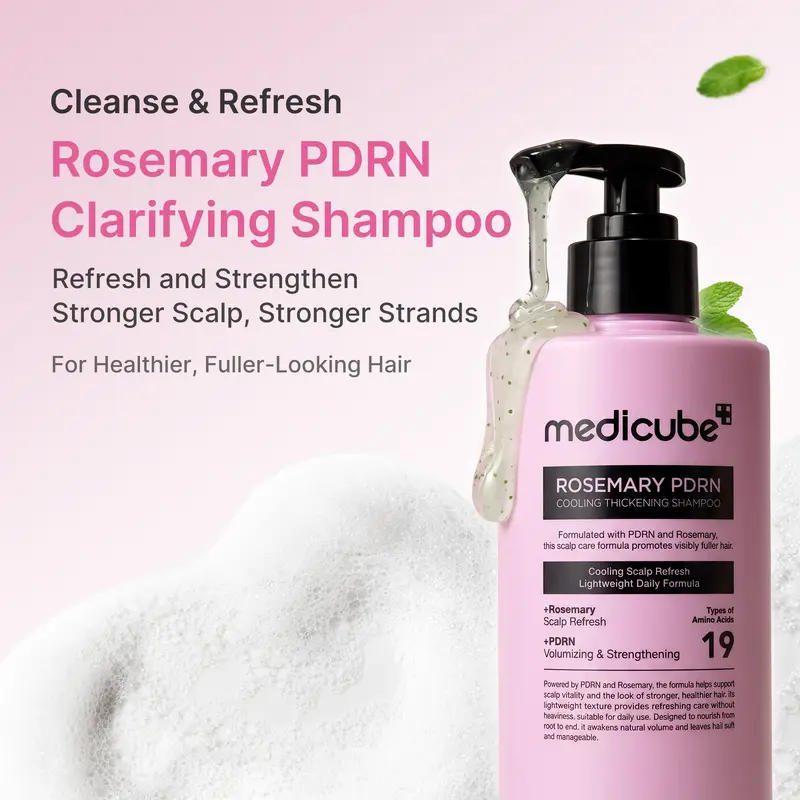 [NEW] [medicube] Rosemary PDRN Scalp-to-Hair Strengthening Care | 2-Step to 6-Step Full Routine Set | Hair Thinning Care for Dry & Oily, Damaged, Frizzy Hair, Oily Flaky-looking Scalp | Korea Hair Care