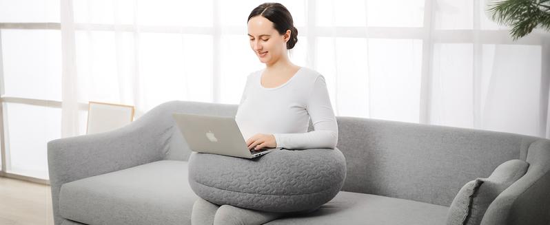 Yoofoss Pregnancy Pillows for Sleeping, 2 in 1 Adjustable Nursing and Maternity Pillow for Pregnant Women, Comfort Natural Fiber Body Pillow for Pregnancy, Arm Neck Belly Support, White