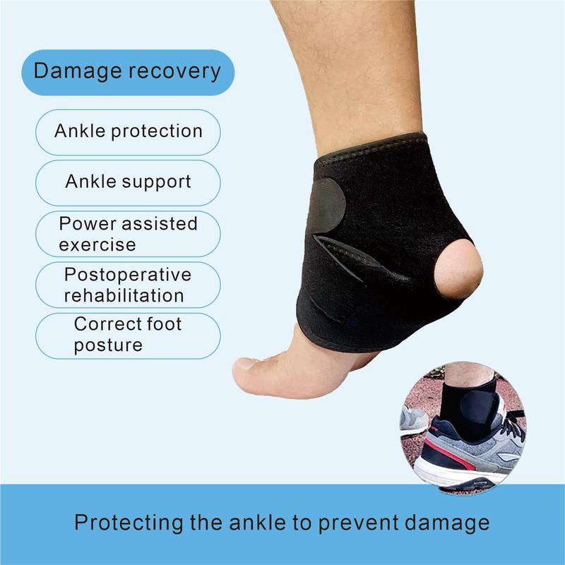 Ankle Brace Support for Men and Women - Compression Support for Sprained Ankle - Open Heel Foot Adjustable Straps for Recovery - Achilles Tendon Support Stabilizing Bandage 4 Pack