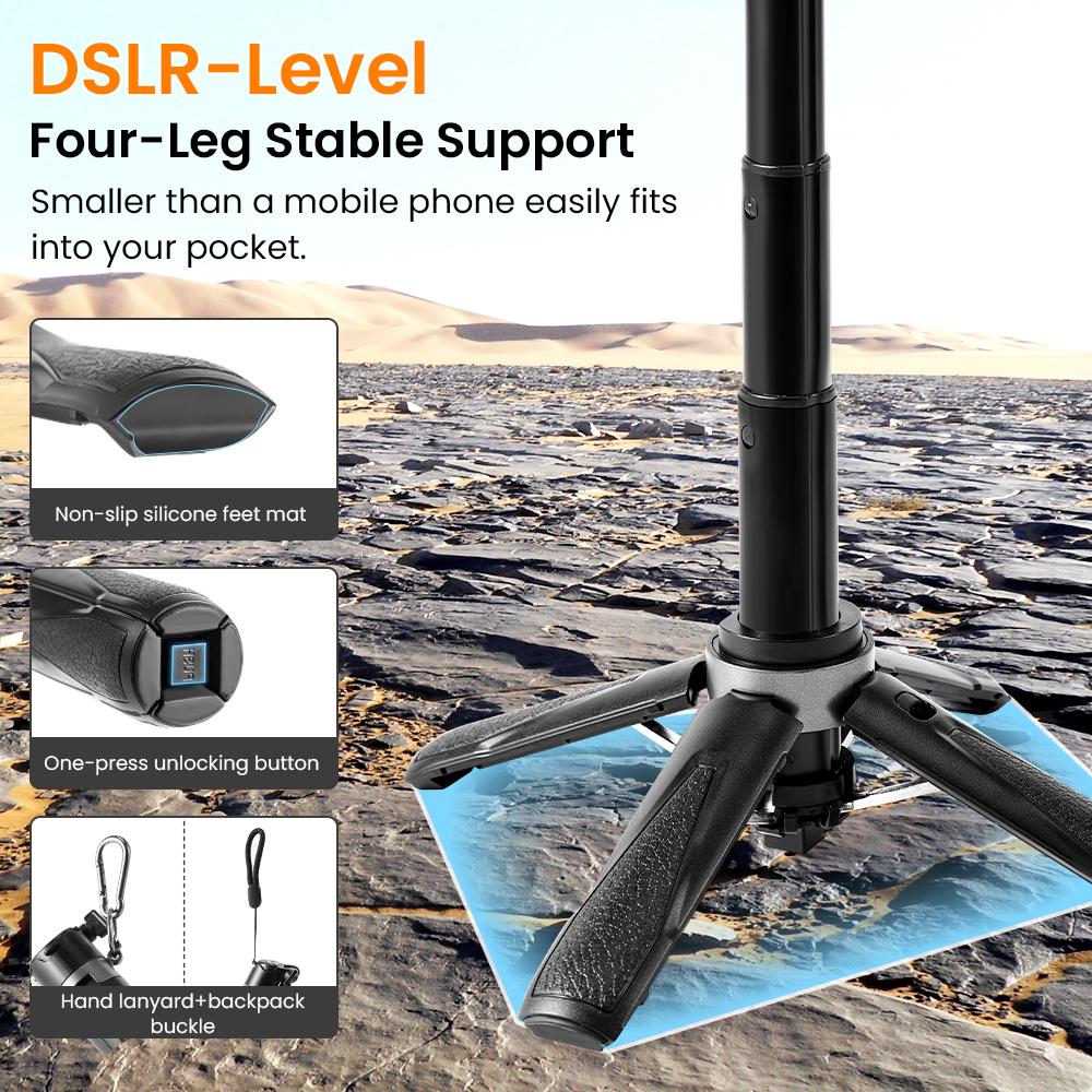 New Portable Selfie Stick, Magnetic Selfie Stick, Selfie Stick With Fill Light, Smartphone Tripod Stand All in 1 with Wireless Remote and Extendable Tripod Stand, 360 Degrees Adjustable Phone Tripod CompatibIe with AII iPhone/Android