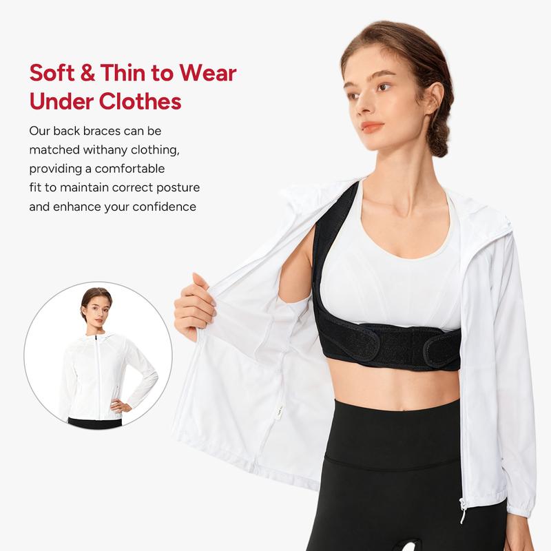 Nebility Unisex Posture Corrector and Back Brace Support for Women and Men Adjustable Upper and Lower Back Neck Shoulder and Clavicle Pain Relief for Scoliosis Hunchback and Thoracic Spine Issues