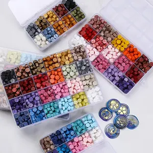 KIKOWHY 24 Colors Hexagon Sealing Wax Beads for Wedding Invitations, Envelopes, Gift Cards & DIY Crafts, Handmade Sealing Supplies for Elegant Gift Wrapping & Creative Projects, Candle Decor