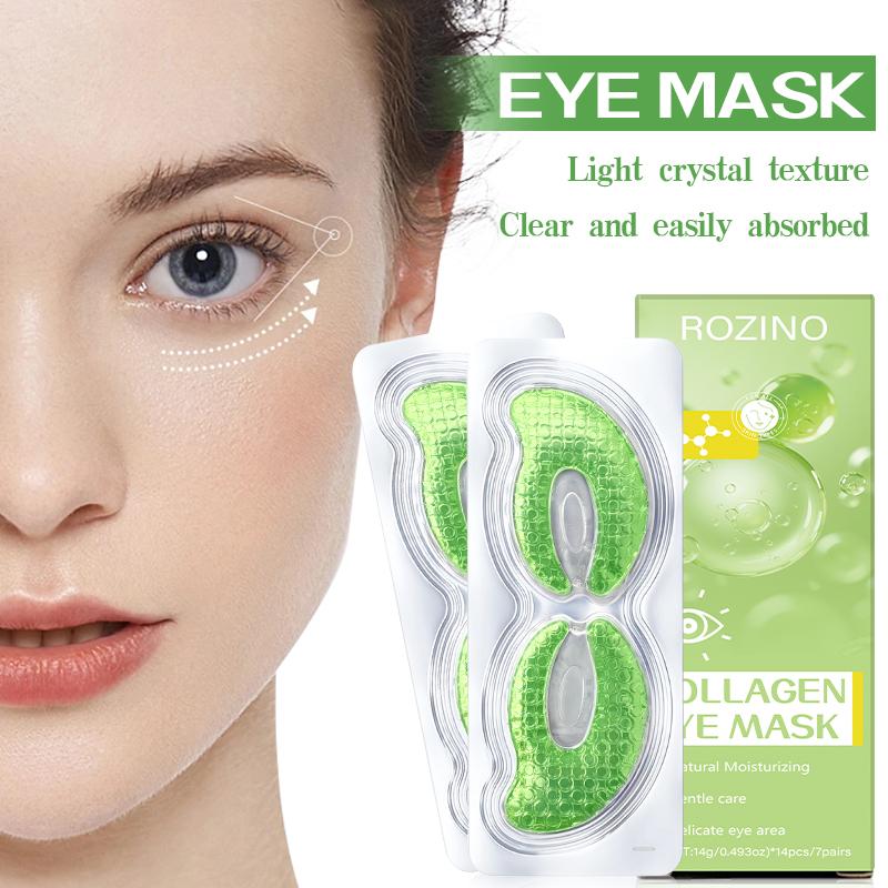 ROZINO Collagen Eye Mask for Moisturizing Fine Lines Dark Circles & Puffy Eyes Under Eye Patches Natural Formula