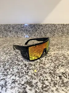 BUZZ BOMB ANSI Z87+ Safety Sunglasses Mirrored Colored Lens Side Protection Removable Side Shields Eye Protection