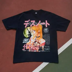 Death Note Anime Misa Amane Streetwear Short Sleeve T-shirt Anime Clothes Oversized T Shirt Men Clothing Graphic T Shirts Tops Streetwear Y2k Fashion Baby Tees Female Harajuku Tops Women Clothes shirt Goth Emo Harajuku 2000s Tops Retro