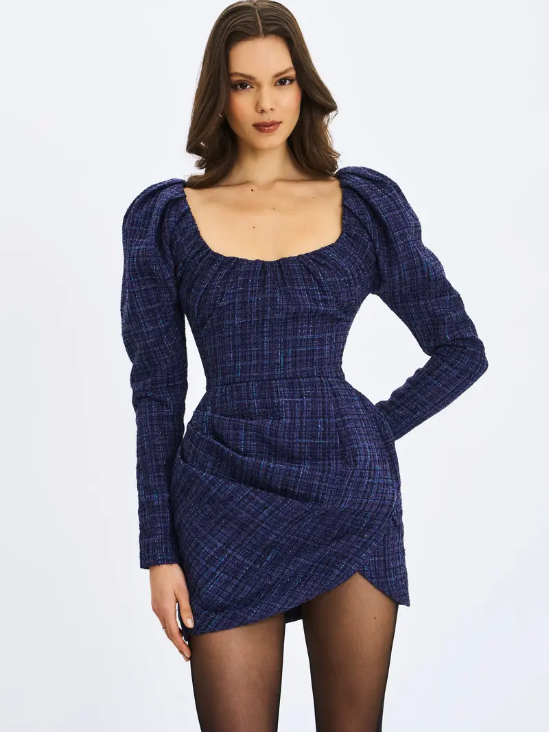 knee length dresses for ladies Diannie Tweed Mini Dress main image 1