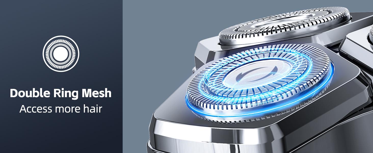 Men's Rechargeable Titanium Electric Shaver - 10000RPM Motor, IPX8 Waterproof, USB Fast Charging, Shower-Safe, Travel Lock, Ideal for Father's Day Face Grooming