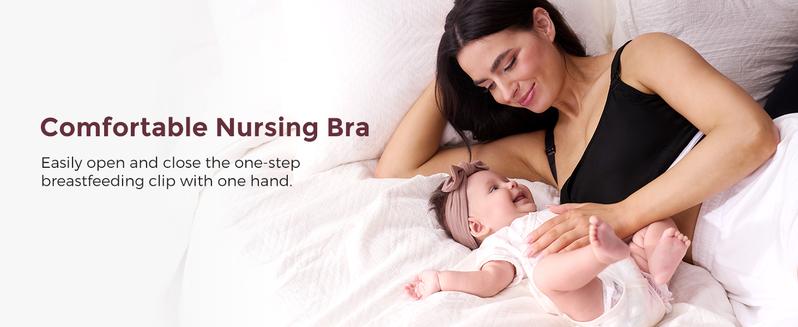 Momcozy Pumping Bra Hands Free, HF049 Upgraded Breast Pump Bra with Widened Band, Pumping Nursing Bra in One, Adjustable Straps