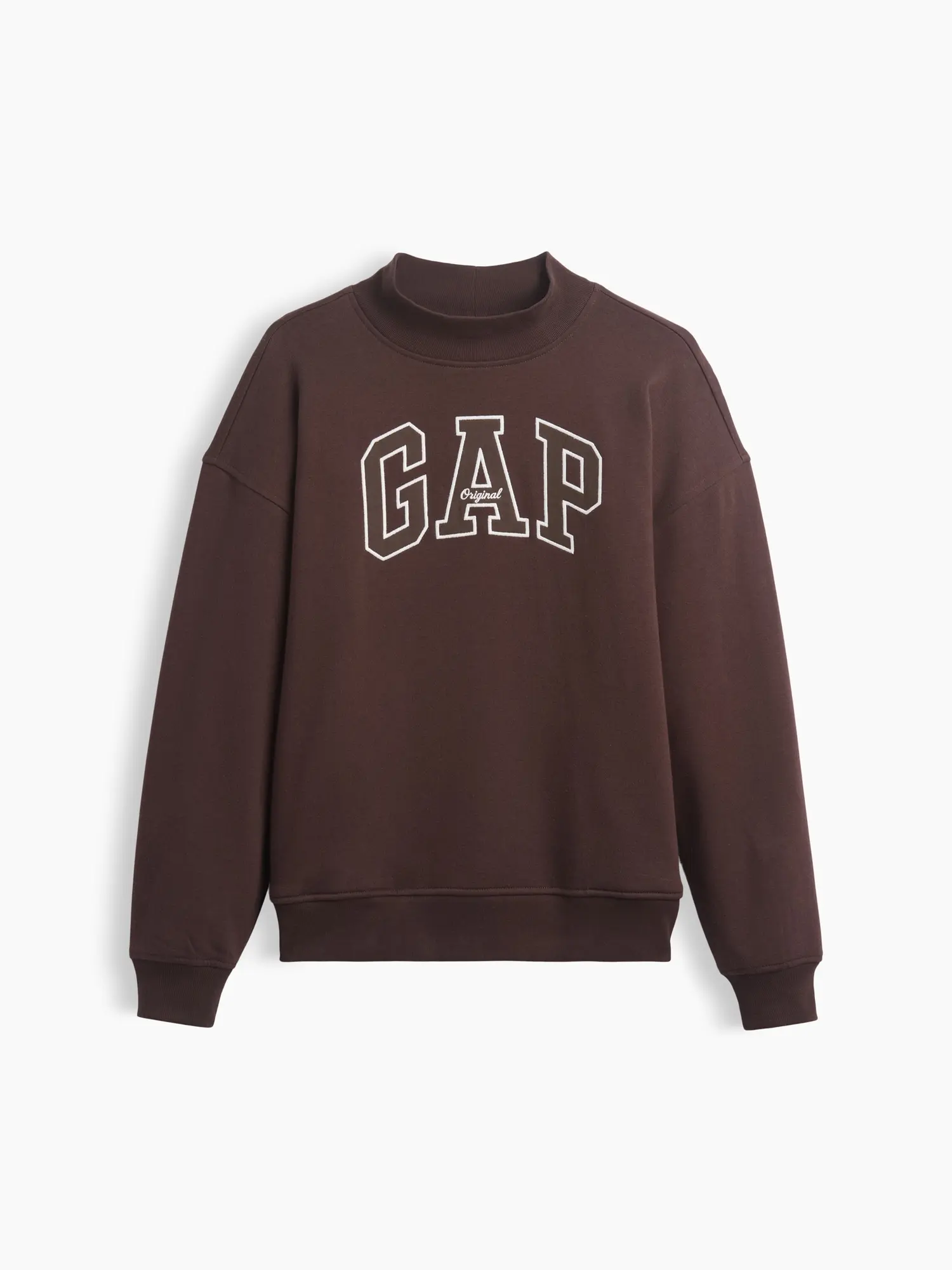 Gap Women's VintageSoft Oversized Mockneck Logo Sweatshirt