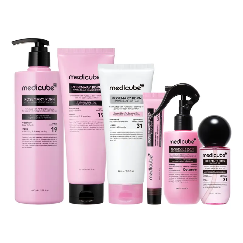 [NEW] [medicube] Rosemary PDRN Scalp-to-Hair Strengthening Care | 2-Step to 6-Step Full Routine Set | Hair Thinning Care for Dry & Oily, Damaged, Frizzy Hair, Oily Flaky-looking Scalp | Korea Hair Care