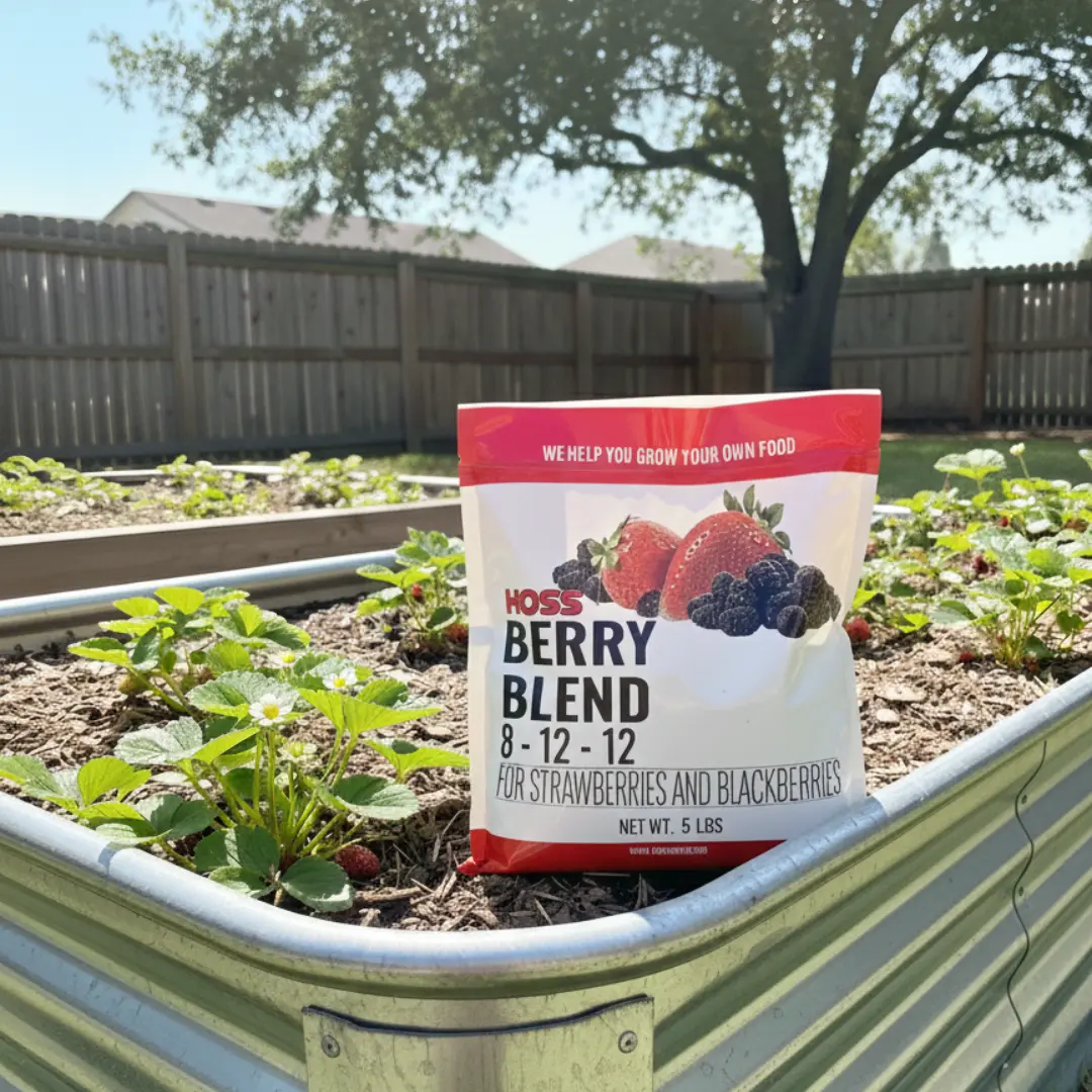 Hoss Berry Blend Garden Fertilizer, Premium Fertilizer for Berry Plant Growth, 5lbs, Garden Fertilizers